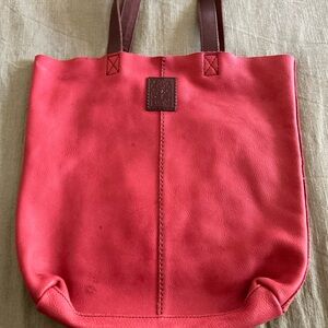 Lucky brand Red suede tote